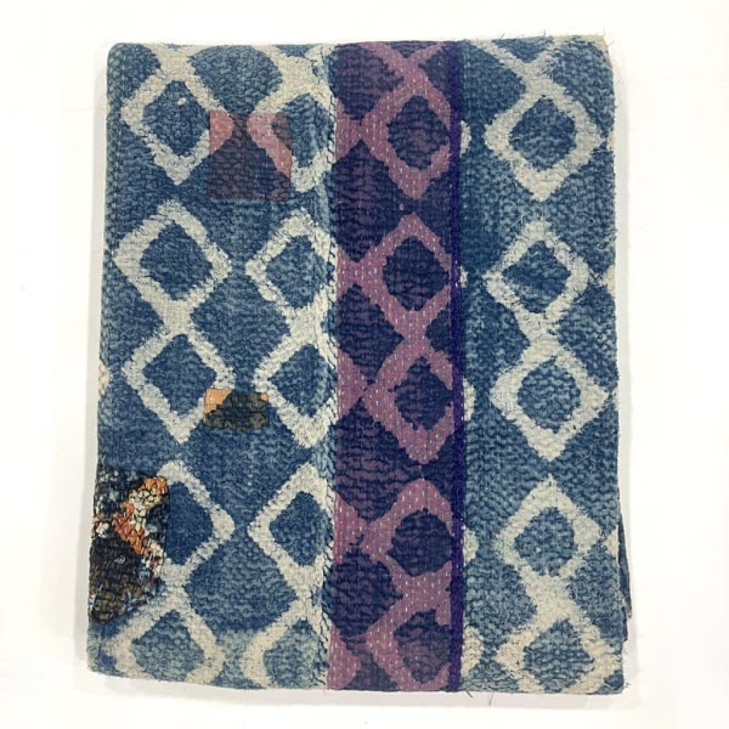 COTTON KANTHA INDIGO PATCH WORK QUILTS