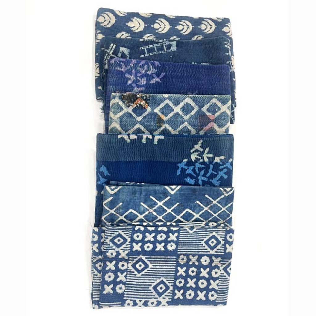 COTTON KANTHA INDIGO PATCH WORK QUILTS