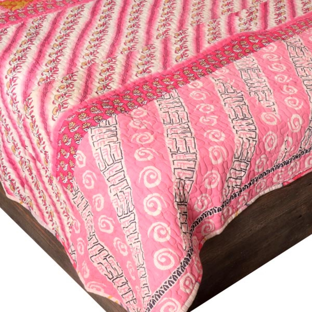 HANDMADE INDIAN PURE COTTON DESIGNER QUILTED