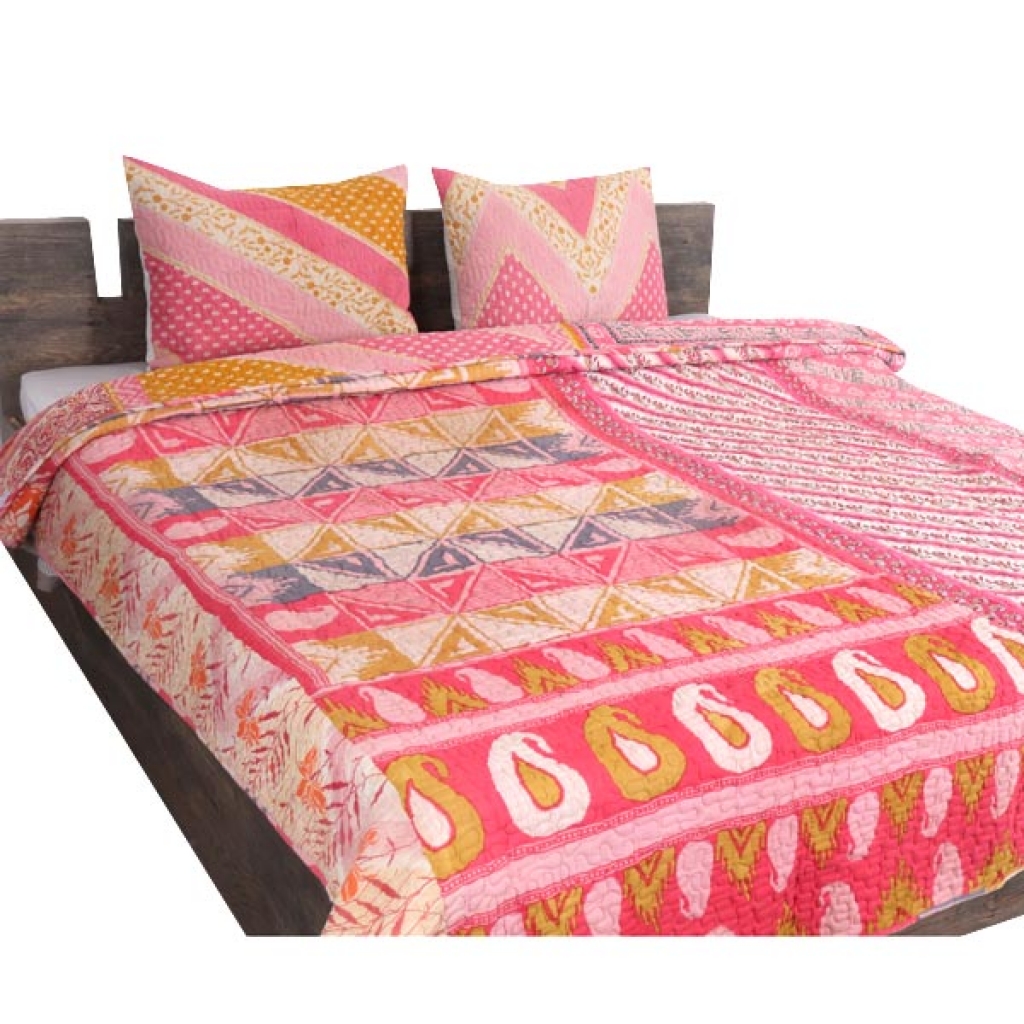 HANDMADE INDIAN PURE COTTON DESIGNER QUILTED