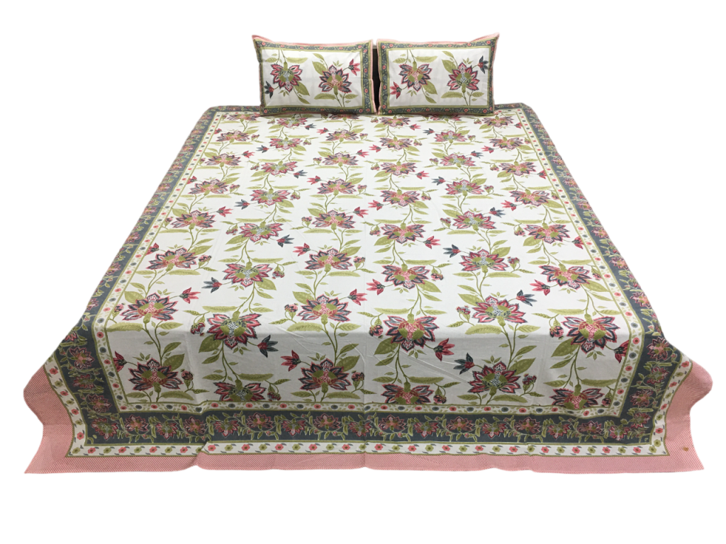 NEW COTTON SCREEN PRINTED BEDSHEET