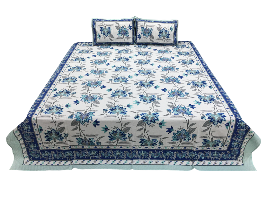 NEW COTTON SCREEN PRINTED BEDSHEET